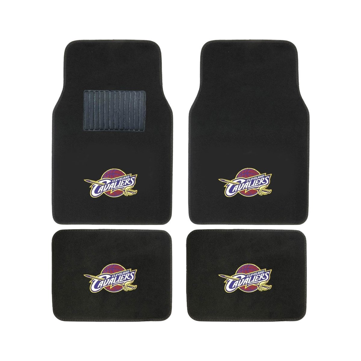 NBA 4-PC Embroidered Logo Car Floor Mat Set featuring vibrant team logos and durable materials, designed for vehicle interior protection.