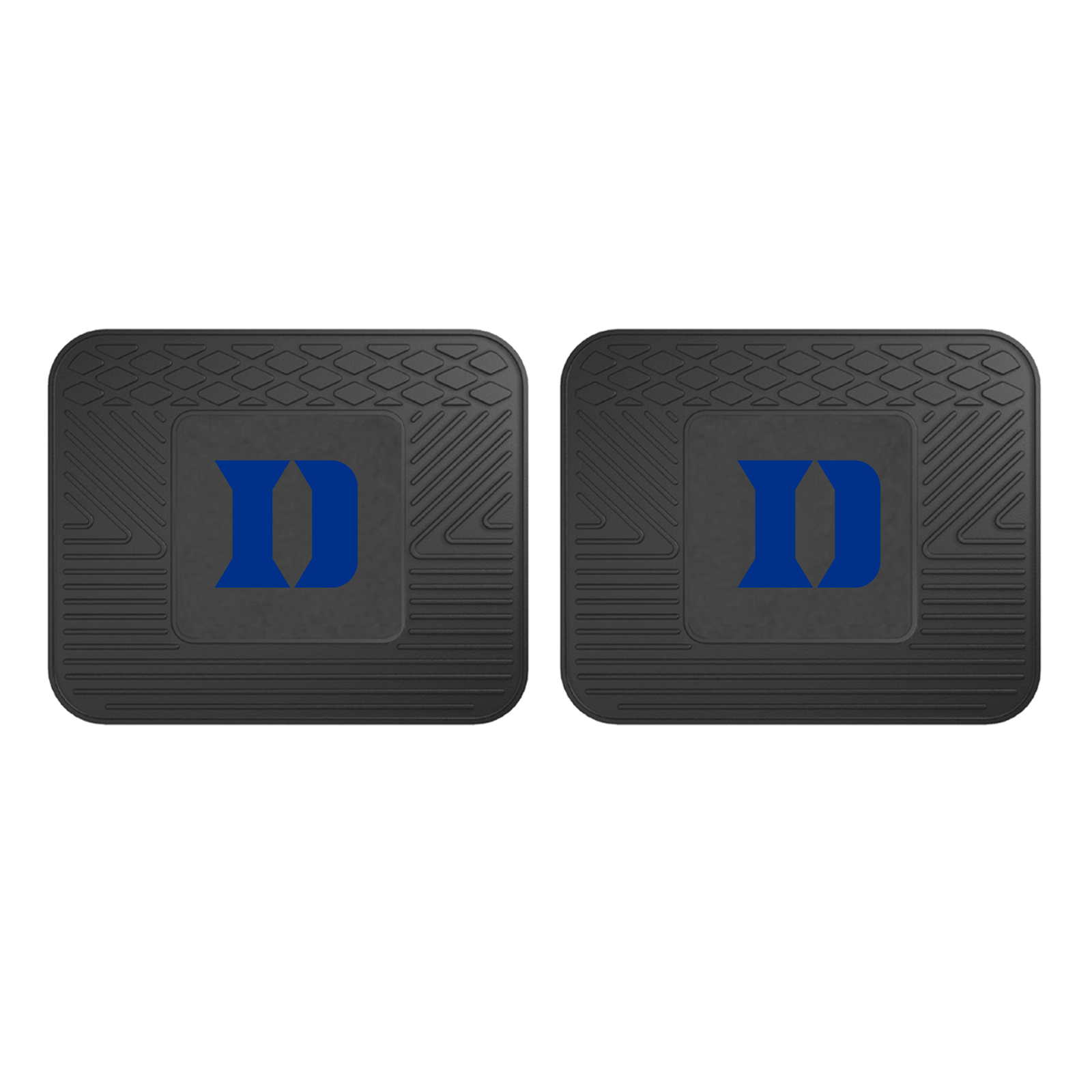 NCAA 2-PC Vinyl Utility Mat Set featuring durable rubber construction and team logo, ideal for automotive and home use.