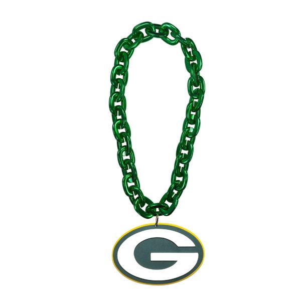 NFL Touchdown Chain featuring a vibrant team logo, made from high-density EVA foam, with a detachable magnet for easy wear.