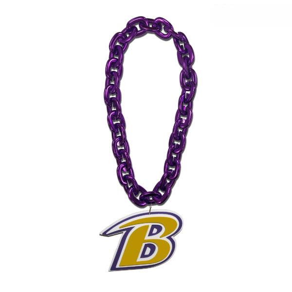 NFL Touchdown Chain featuring a vibrant team logo, made from high-density EVA foam, with a detachable magnet for easy wear.