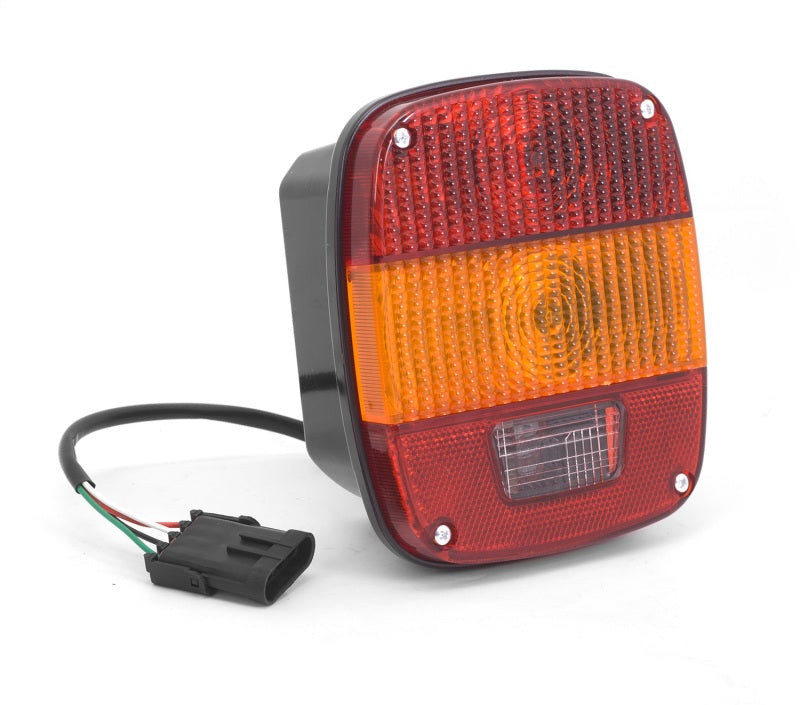 Omix Tail Light for 1997-2006 Jeep Wrangler TJ, showcasing its durable design and compatibility for left or right side installation.