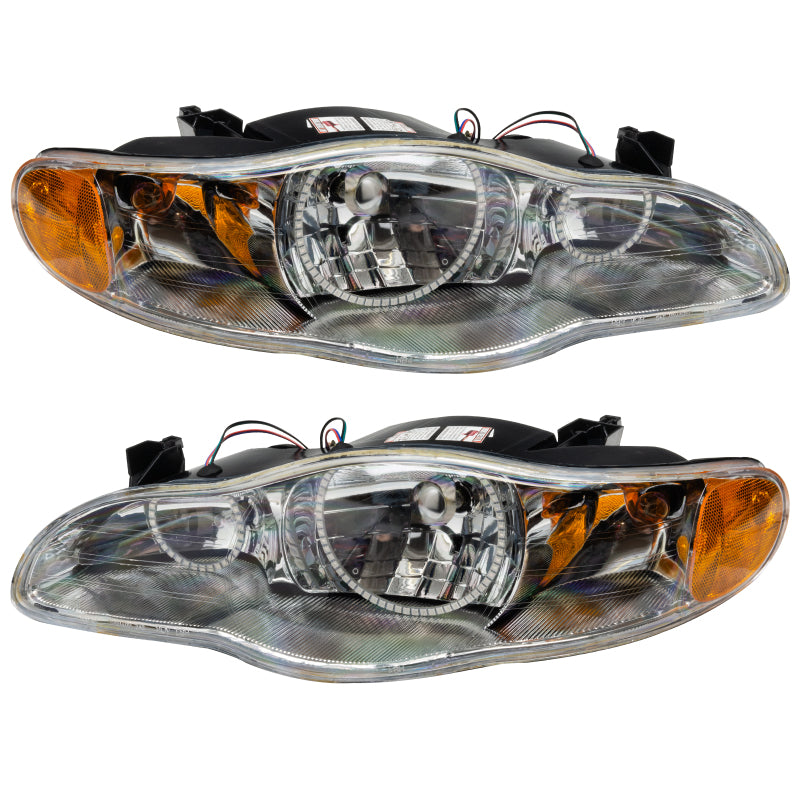 ORACLE 00-05 Chevrolet Monte Carlo SMD headlights with ColorSHIFT technology, featuring Chrome and Black housing options.