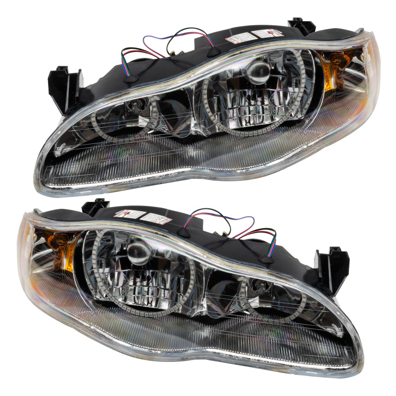 ORACLE 00-05 Chevrolet Monte Carlo SMD headlights with ColorSHIFT technology, featuring Chrome and Black housing options.