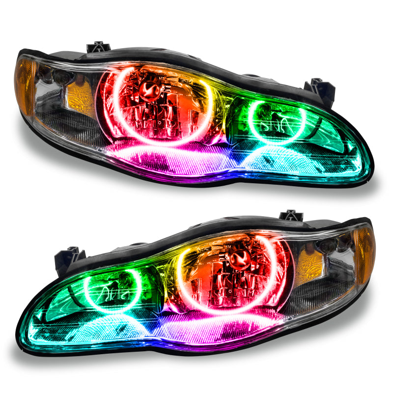 ORACLE 00-05 Chevrolet Monte Carlo SMD headlights with ColorSHIFT technology, featuring Chrome and Black housing options.