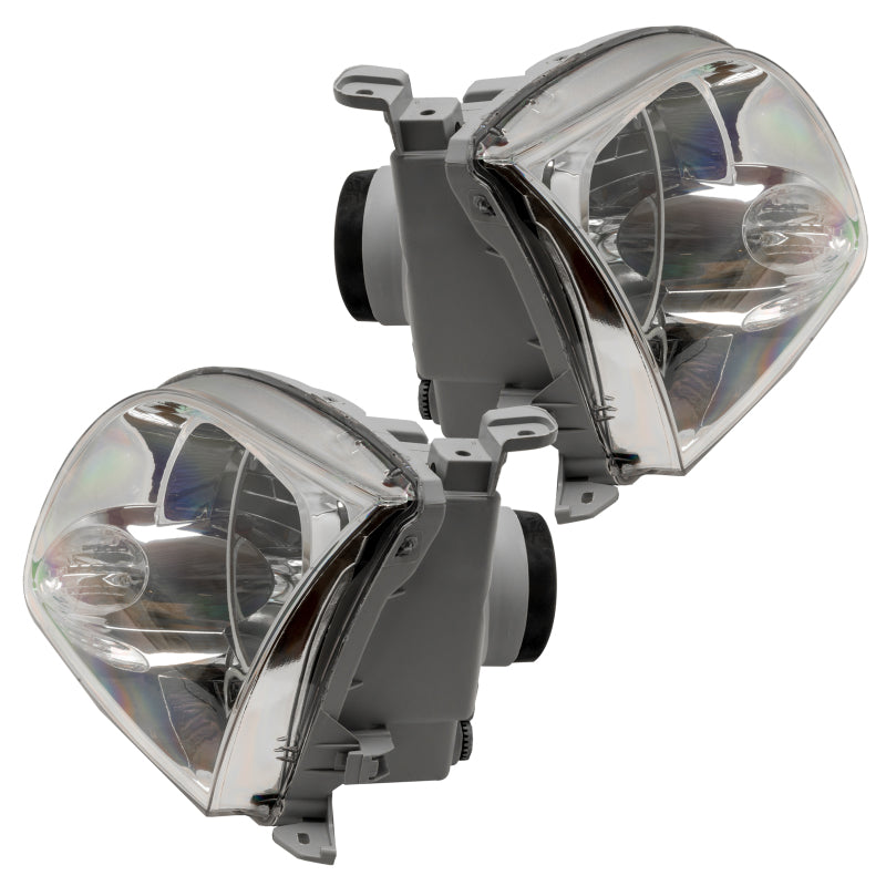 Oracle 05-06 Toyota Tundra pre-assembled headlights with ColorSHIFT halos in Chrome and Black housing options.