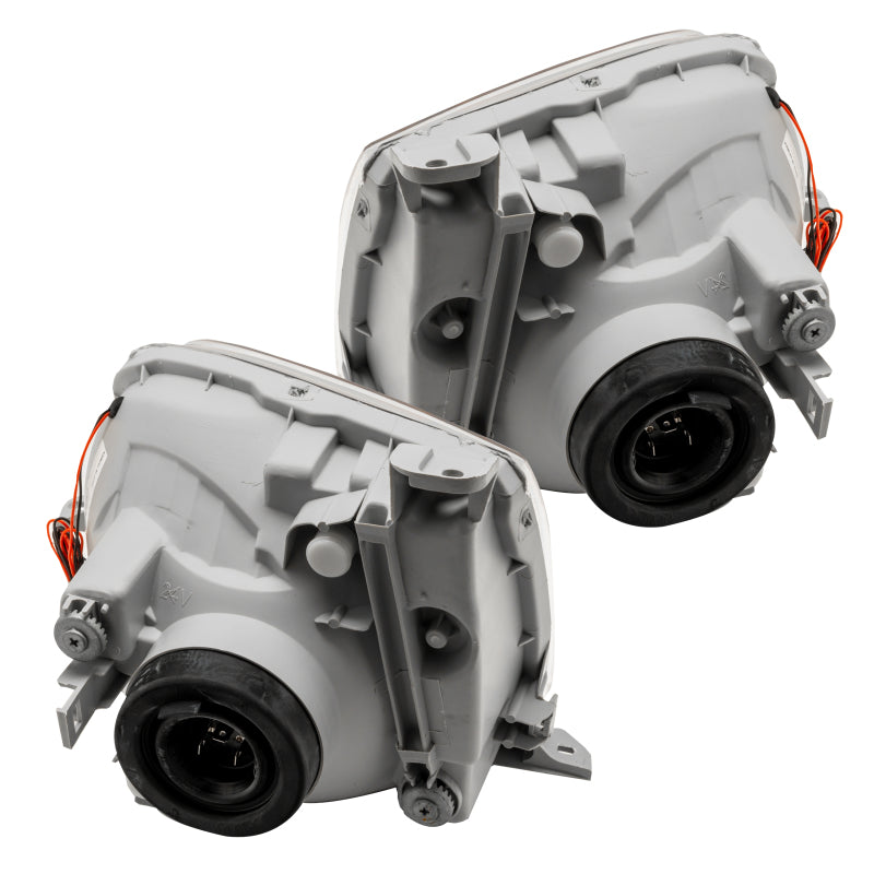 Oracle pre-assembled headlights for 2005-2006 Toyota Tundra with halo rings in white housing.