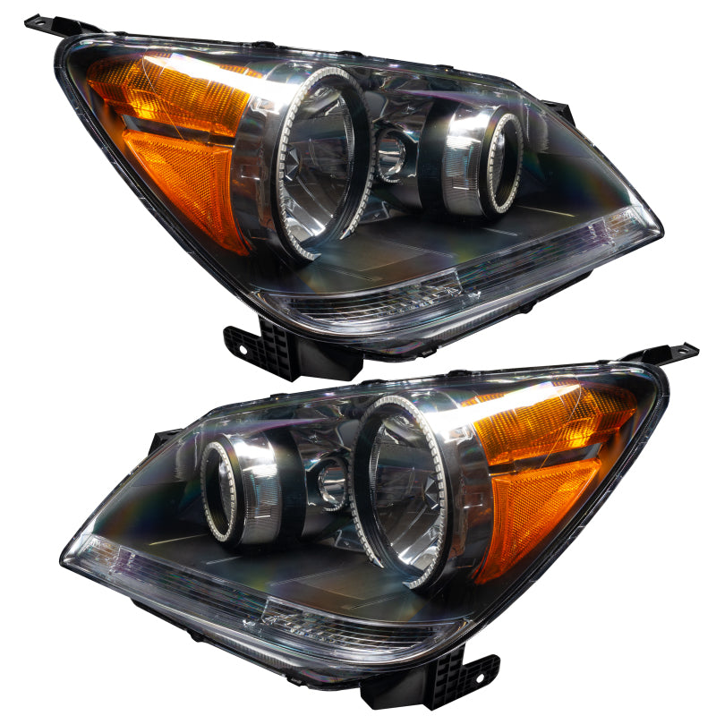 Oracle 05-07 Honda Odyssey SMD headlights with ColorSHIFT halo rings, showcasing Chrome and Black housing options.