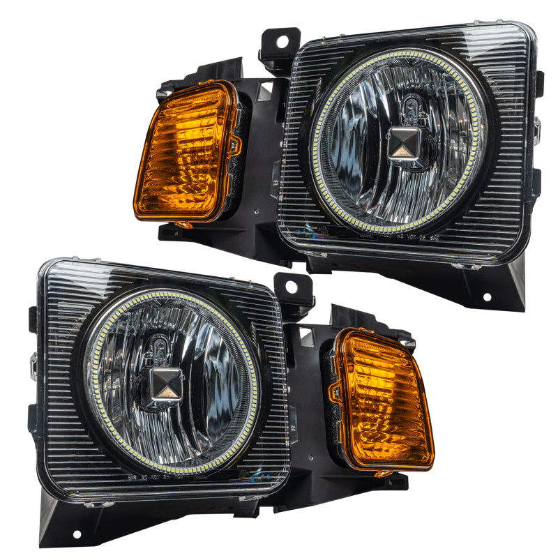 Oracle 06-10 Hummer H3 SMD HL headlights with ColorSHIFT technology, showcasing Chrome and Black housing options.