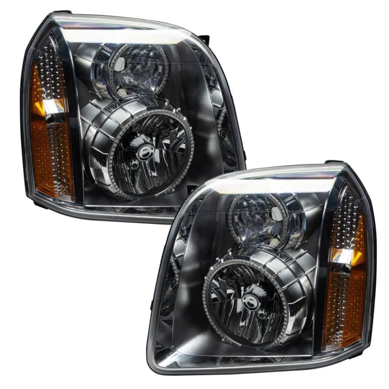 Oracle ColorSHIFT SMD headlights for 2007-2013 GMC Yukon with BC1 controller, showcasing customizable lighting options.