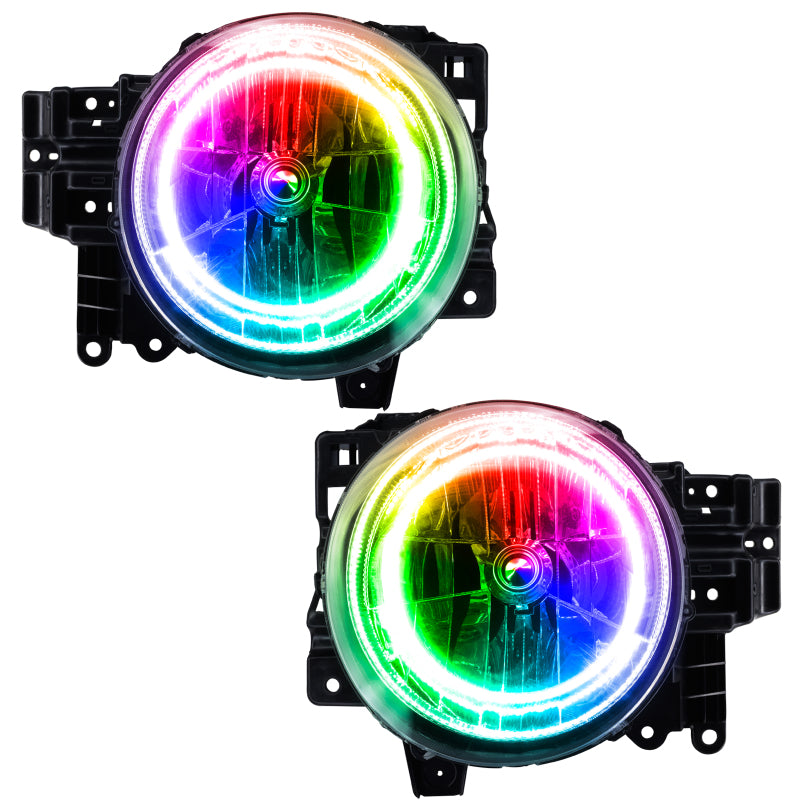 Oracle 07-14 Toyota FJ Cruiser SMD headlights with ColorSHIFT technology, featuring Chrome and Black housing options.