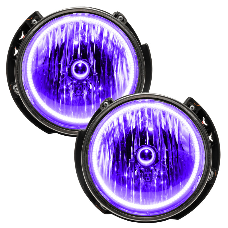 Oracle ColorSHIFT headlights for 2007-2016 Jeep Wrangler JK, showcasing vibrant LED technology and pre-assembled design.