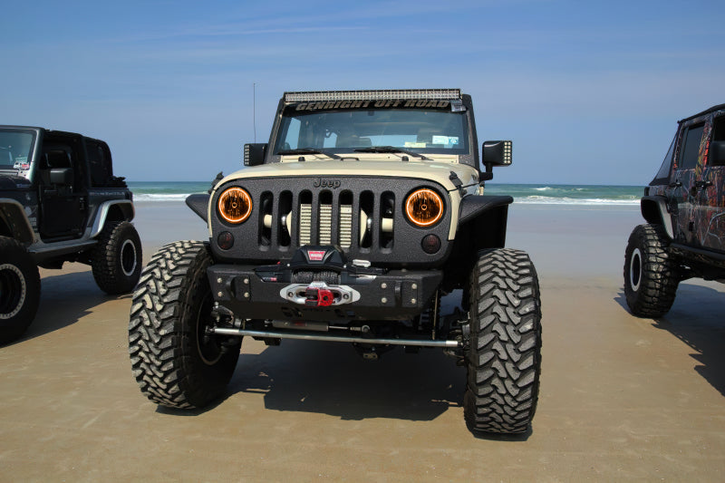 Oracle ColorSHIFT headlights for 2007-2016 Jeep Wrangler JK, showcasing vibrant LED technology and pre-assembled design.