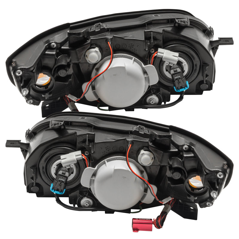 Oracle 08-09 Subaru Legacy Sedan SMD headlights with ColorSHIFT technology and 2.0 controller, showcasing Chrome and Black housing options.