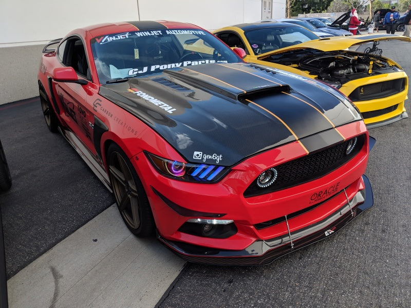 Oracle Dynamic DRL Upgrade kit for 2015-2017 Ford Mustang featuring Halo lights and smartphone control.