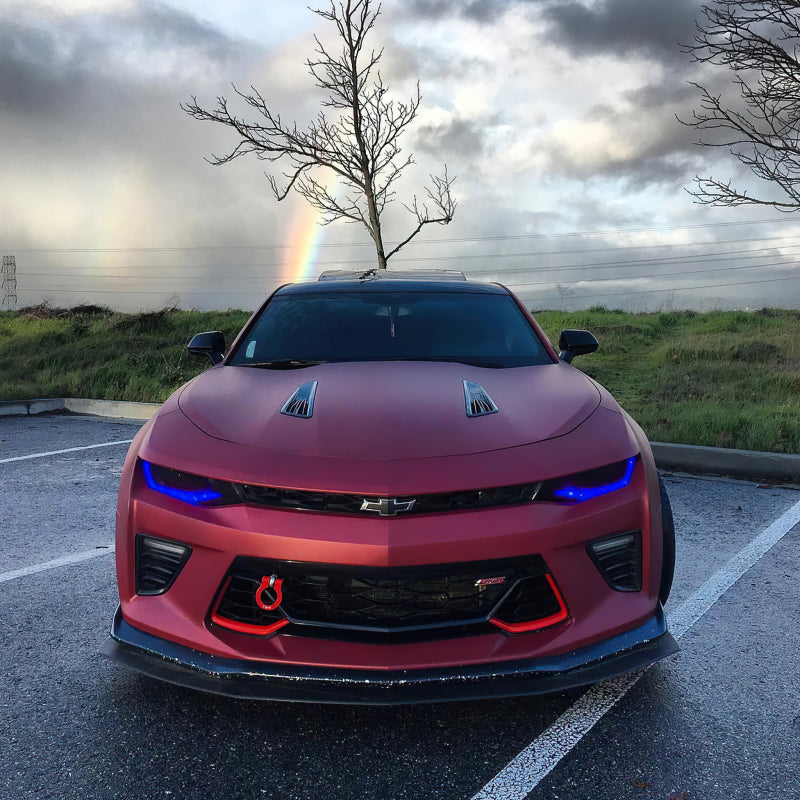 Oracle RGB+W Headlight DRL Upgrade Kit for 2016-2018 Chevy Camaro, showcasing vibrant color options and sleek design.