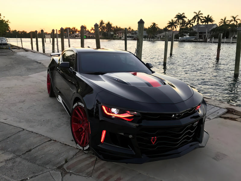 Oracle RGB+W Headlight DRL Upgrade Kit for 2016-2018 Chevy Camaro, showcasing vibrant color options and sleek design.