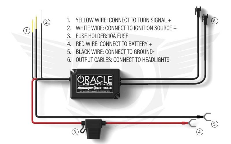 Oracle Dynamic Pre-Assembled Halogen Headlights for 2017-2019 Ford F-250 and F-350 with blacked-out housing and RGB+A technology.