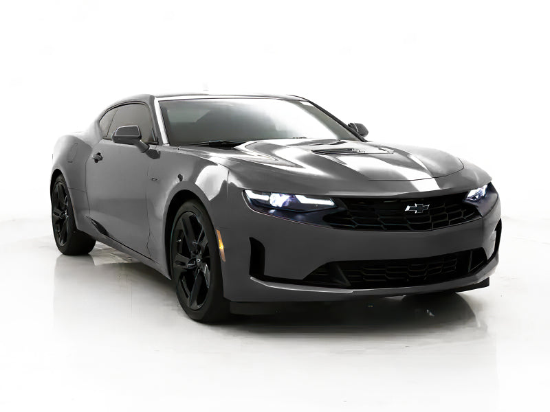 Oracle RGB+A Headlight DRL Upgrade Kit for 2019-2021 Chevy Camaro LS/LT, showcasing color-changing LED lights.