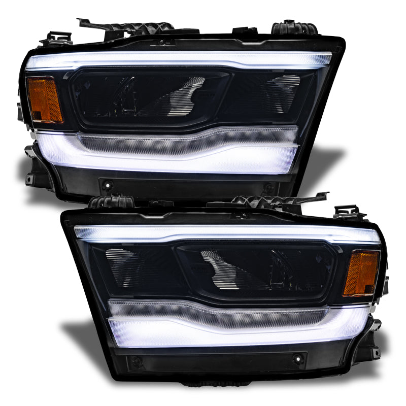 Oracle ColorSHIFT RGB+W Headlight DRL Upgrade Kit for 2019-2021 Dodge RAM 1500, showcasing vibrant color-changing LED lights.