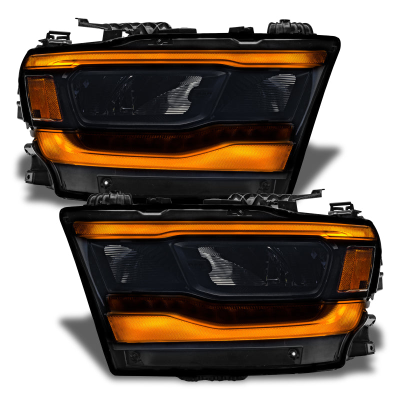 Oracle RGB+W Headlight DRL Upgrade Kit for 2019-2021 Dodge RAM 1500, showcasing vibrant color options and true white LED functionality.