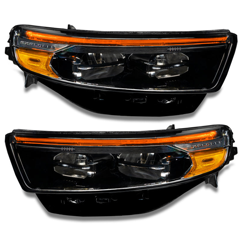 Oracle Dynamic RGB Headlight DRL Upgrade Kit for 2020-2022 Ford Explorer showcasing vibrant colors and LED technology.