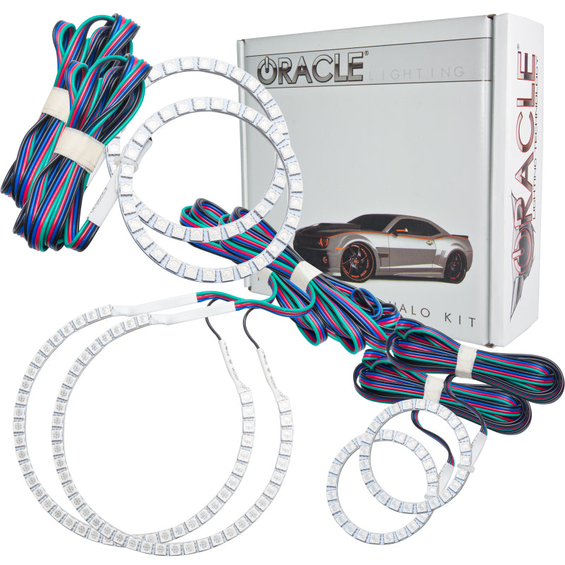 Oracle Acura TSX 04-07 Halo Kit featuring ColorSHIFT technology and WiFi control, showcasing bright LED rings.