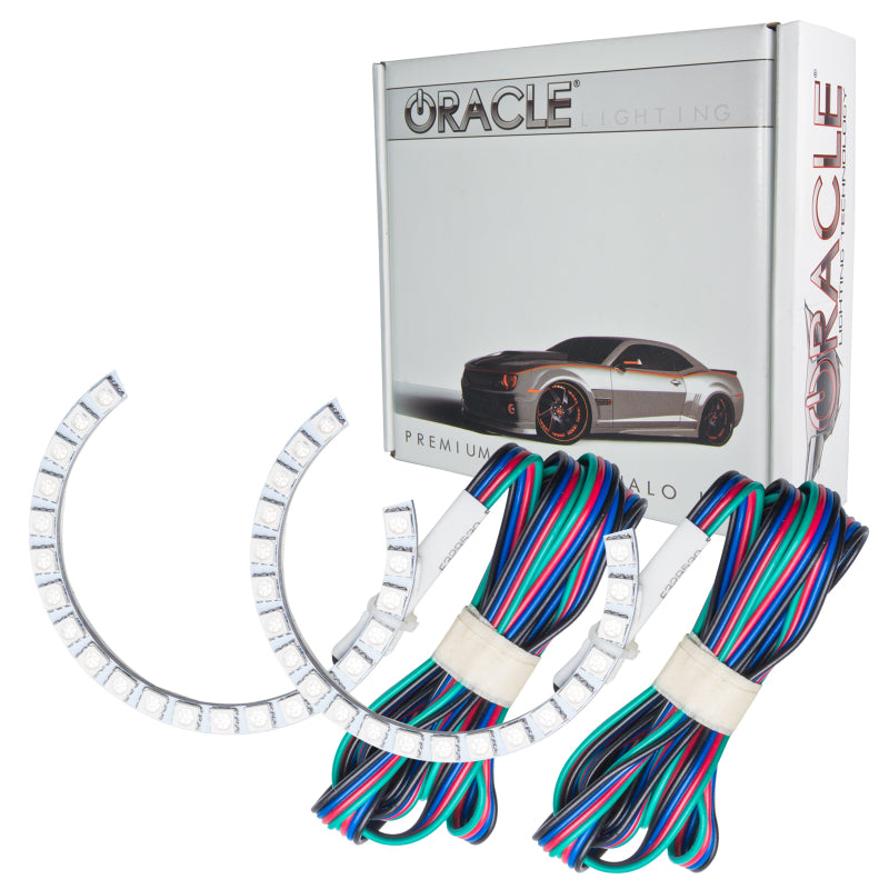 Oracle Audi A5 Halo Kit featuring ColorSHIFT technology with 2.0 Controller, showcasing bright LED rings for customizable vehicle lighting.