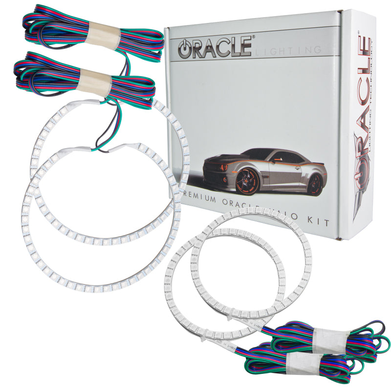 Oracle BMW 7 Series 06-08 ColorSHIFT Halo Kit featuring bright SMD rings and a sturdy PCB design for customizable vehicle lighting.