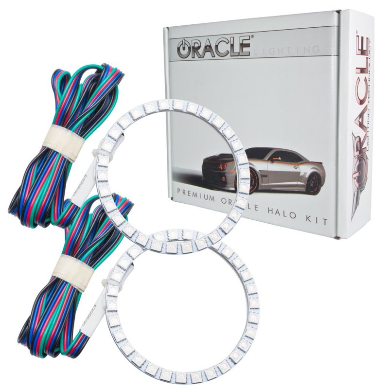 Oracle Cadillac CTS-V Coupe 10-12 Halo Kit featuring ColorSHIFT technology with BC1 controller, showcasing bright LED rings.