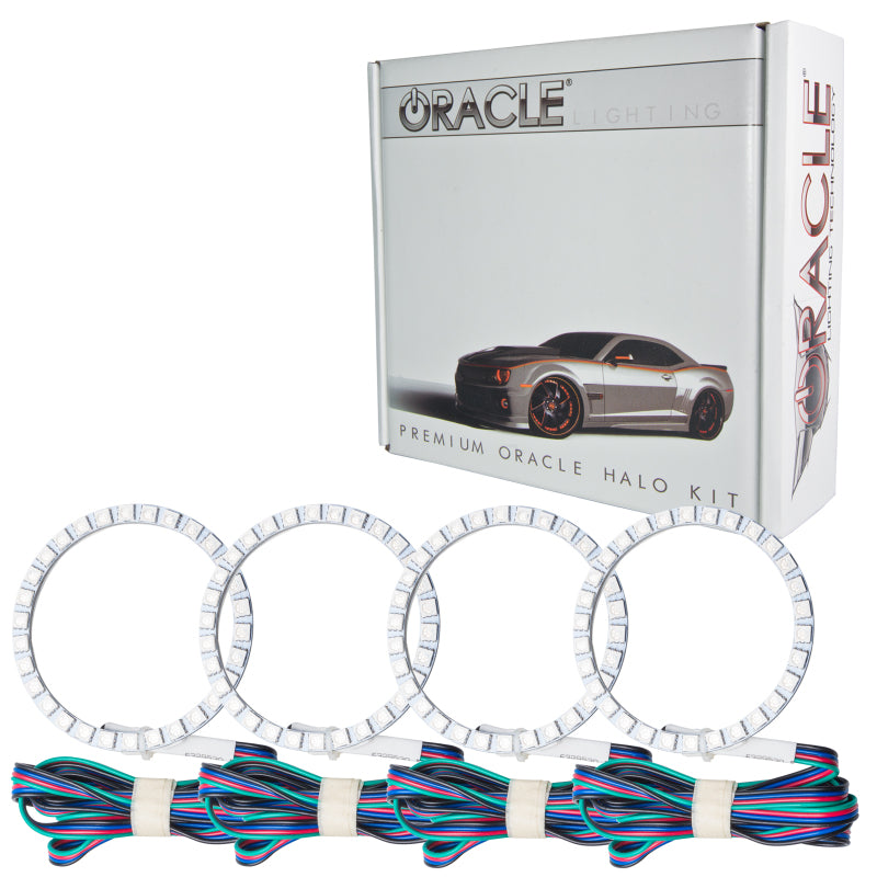 Oracle Cadillac STS 05-12 Halo Kit showcasing ColorSHIFT rings with a simple controller for customizable lighting.