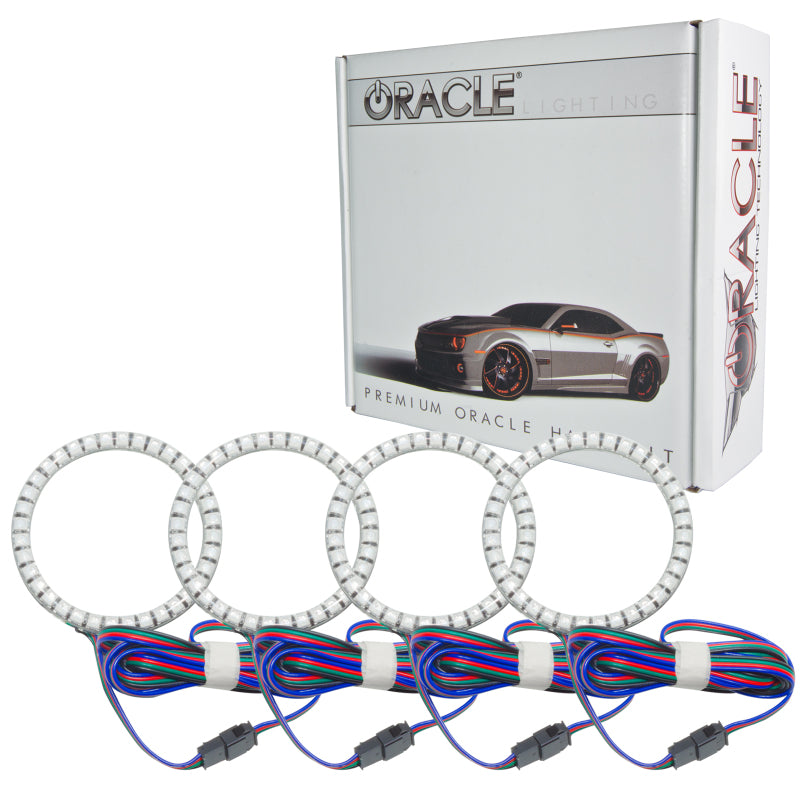 Oracle Can-Am Maverick LED Halo Kit showcasing vibrant ColorSHIFT lighting effects installed on a vehicle.