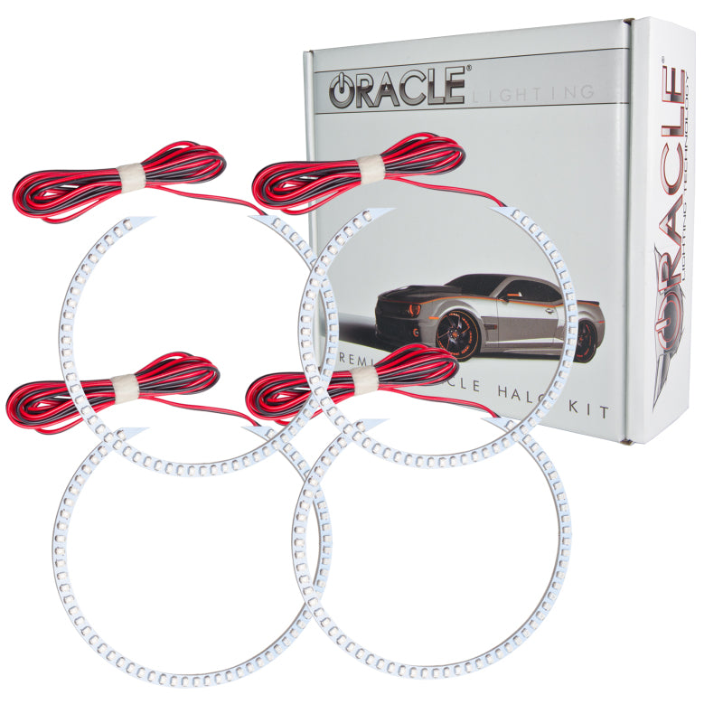 Oracle Chevrolet Camaro Non-RS 14-15 LED Dual Halo Kit showcasing round style LED halos installed on a Camaro fog light housing.