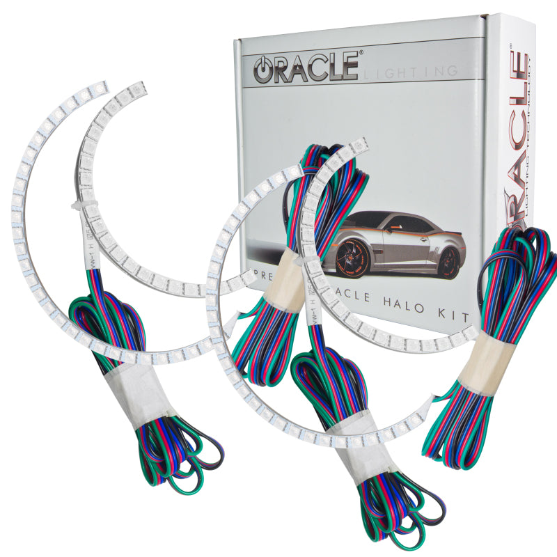 Oracle Chevrolet Impala Halo Kit featuring ColorSHIFT technology with a 2.0 controller, showcasing bright LED rings.