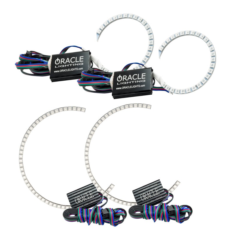 Oracle Chevrolet Impala 06-13 ColorSHIFT Halo Kit featuring bright SMD rings for customizable lighting.