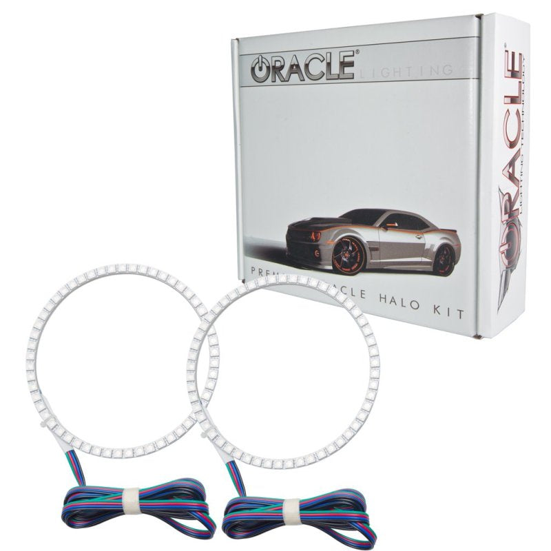 Oracle Chevrolet Malibu 08-12 Halo Kit featuring ColorSHIFT technology and BC1 Controller, showcasing vibrant LED rings.