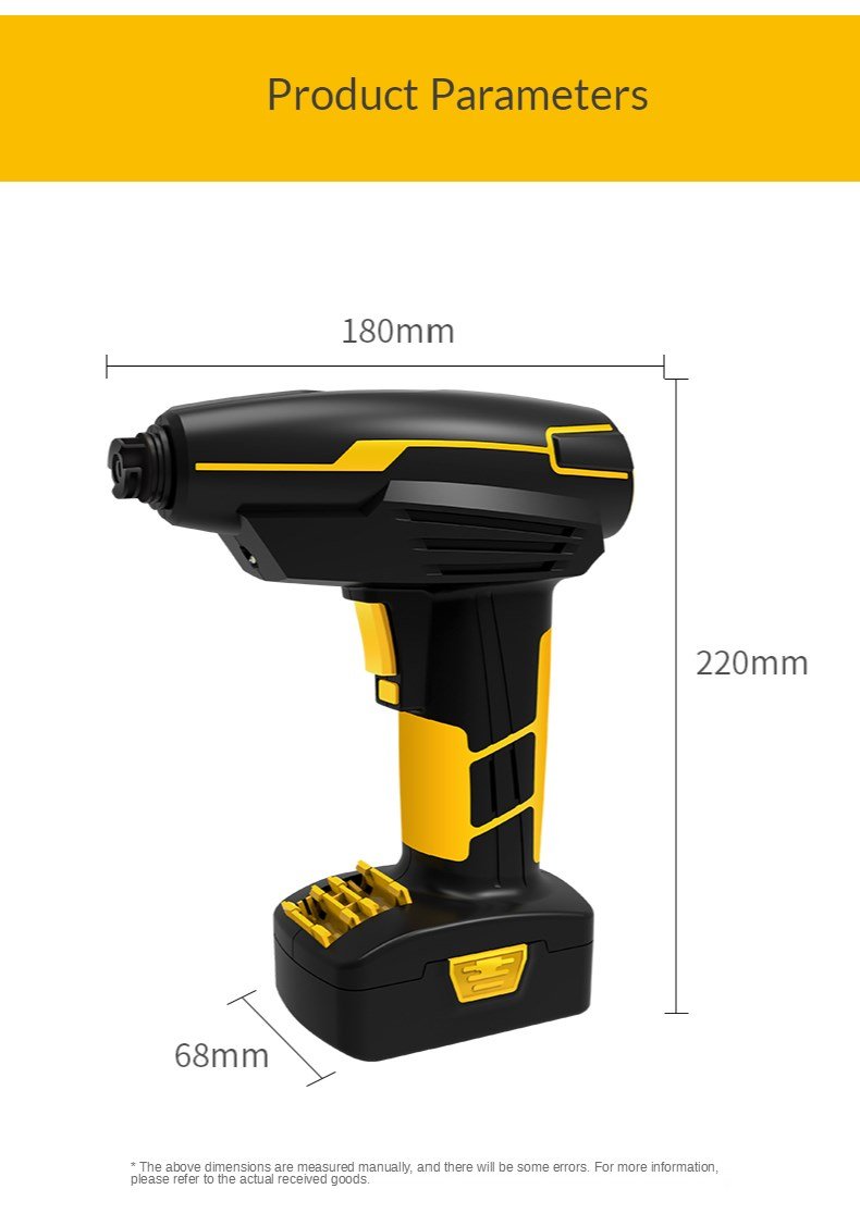 Portable Tire Inflator Air Pump with LCD display and LED lights, designed for quick tire inflation.