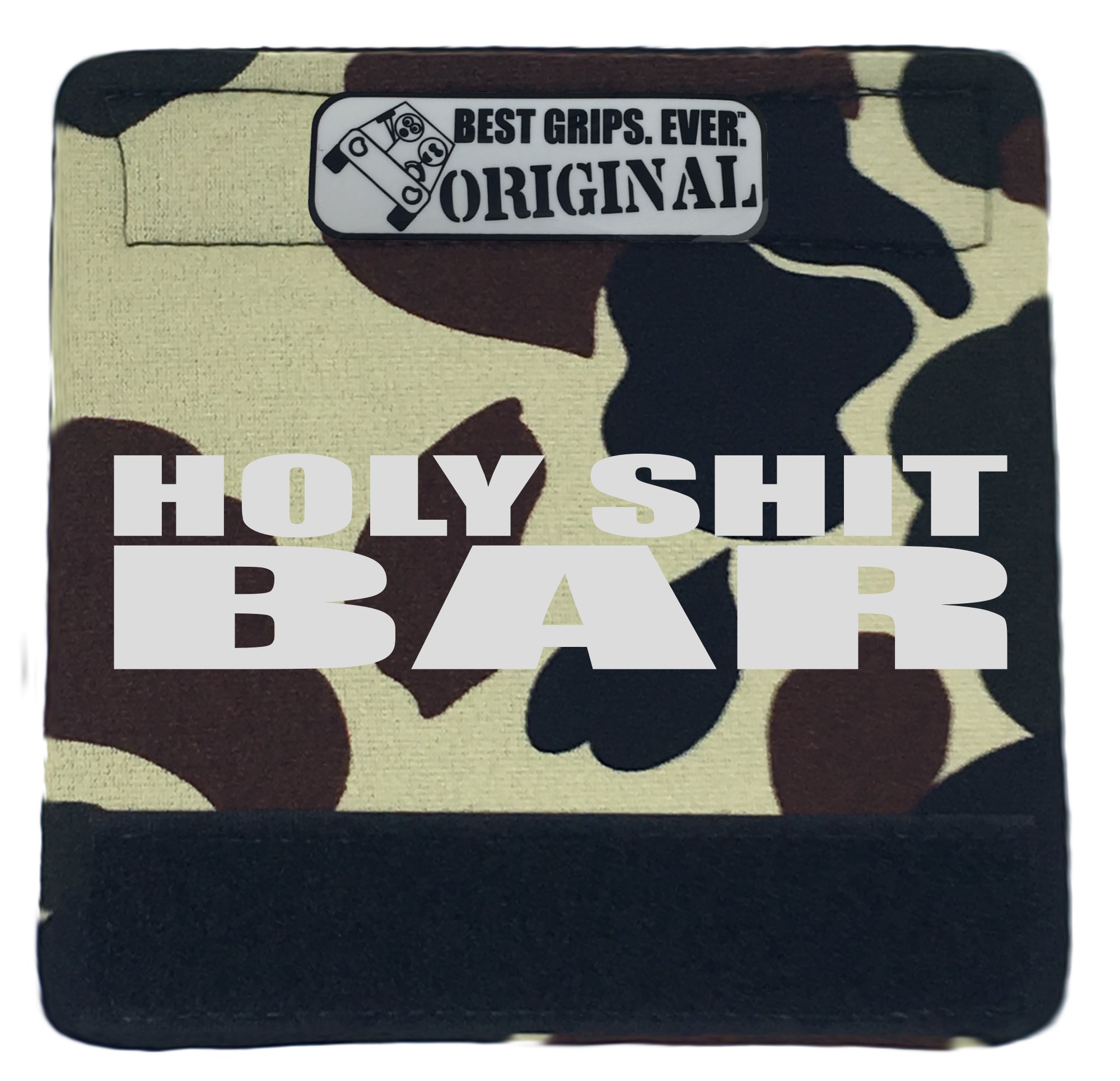 The Holy Shit Bar® featuring smooth artwork and a super-soft base, designed for vehicles with various color options.