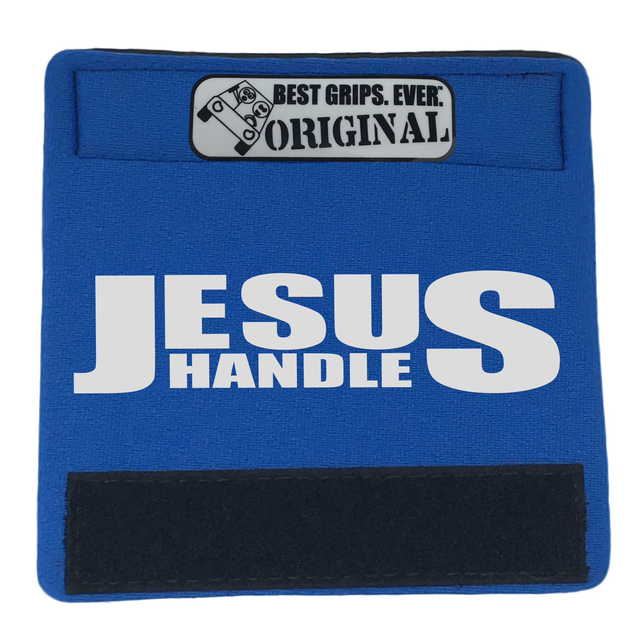 The Jesus Handle featuring smooth artwork and a soft base, designed for vehicle comfort and style.