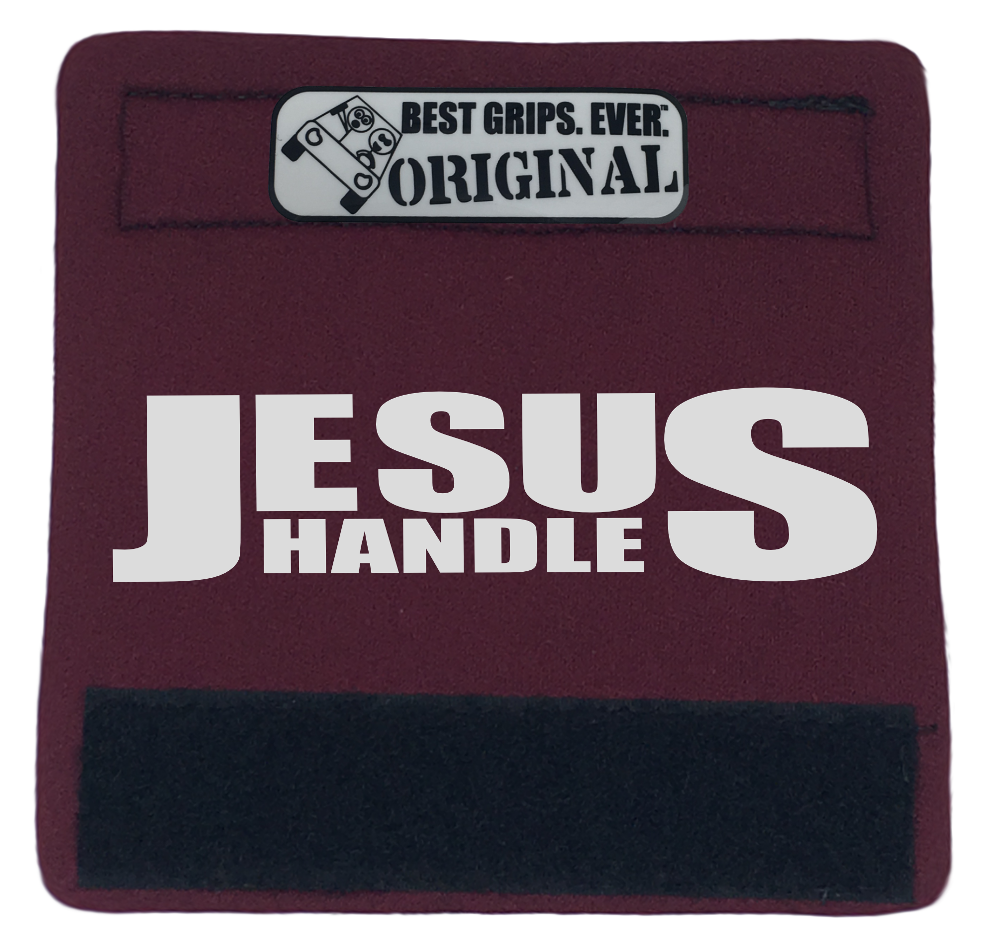 The Jesus Handle featuring smooth artwork and a soft base, designed for vehicle comfort and style.