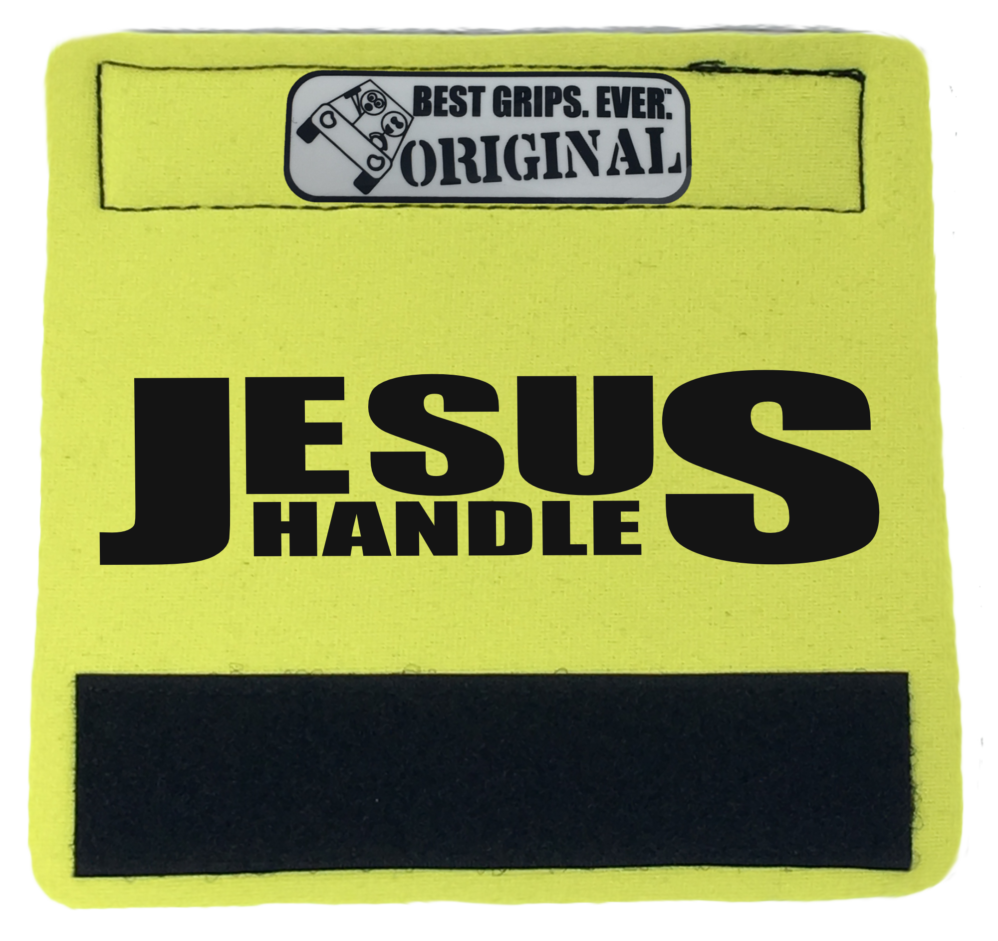 The Jesus Handle featuring smooth artwork and a soft base, designed for vehicle comfort and style.