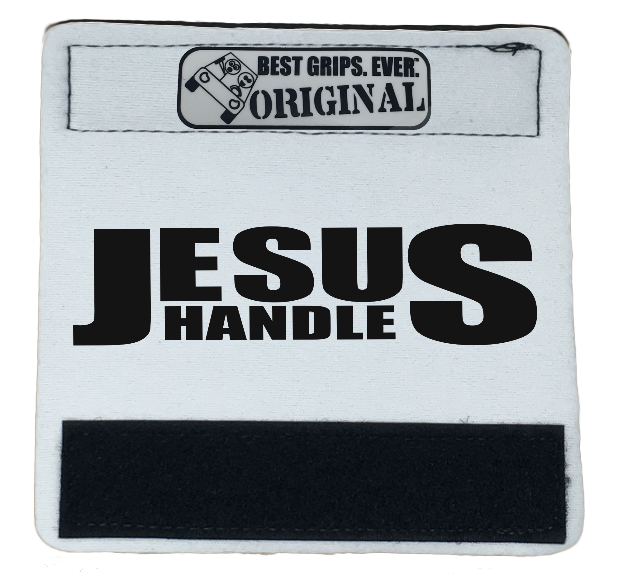 The Jesus Handle featuring smooth artwork and a soft base, designed for vehicle comfort and style.