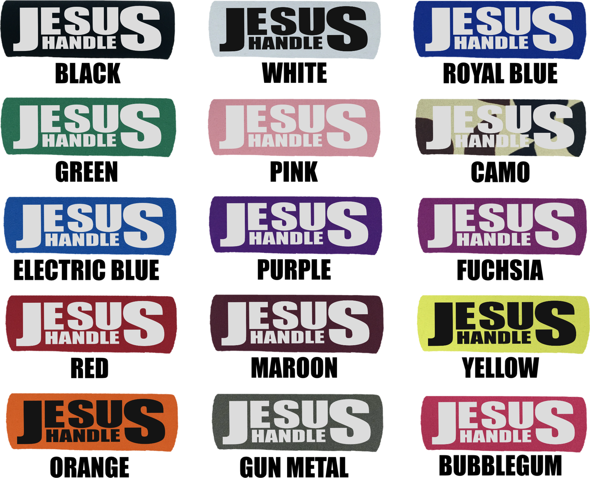 The Jesus Handle featuring smooth artwork and a soft base, designed for vehicle comfort and style.