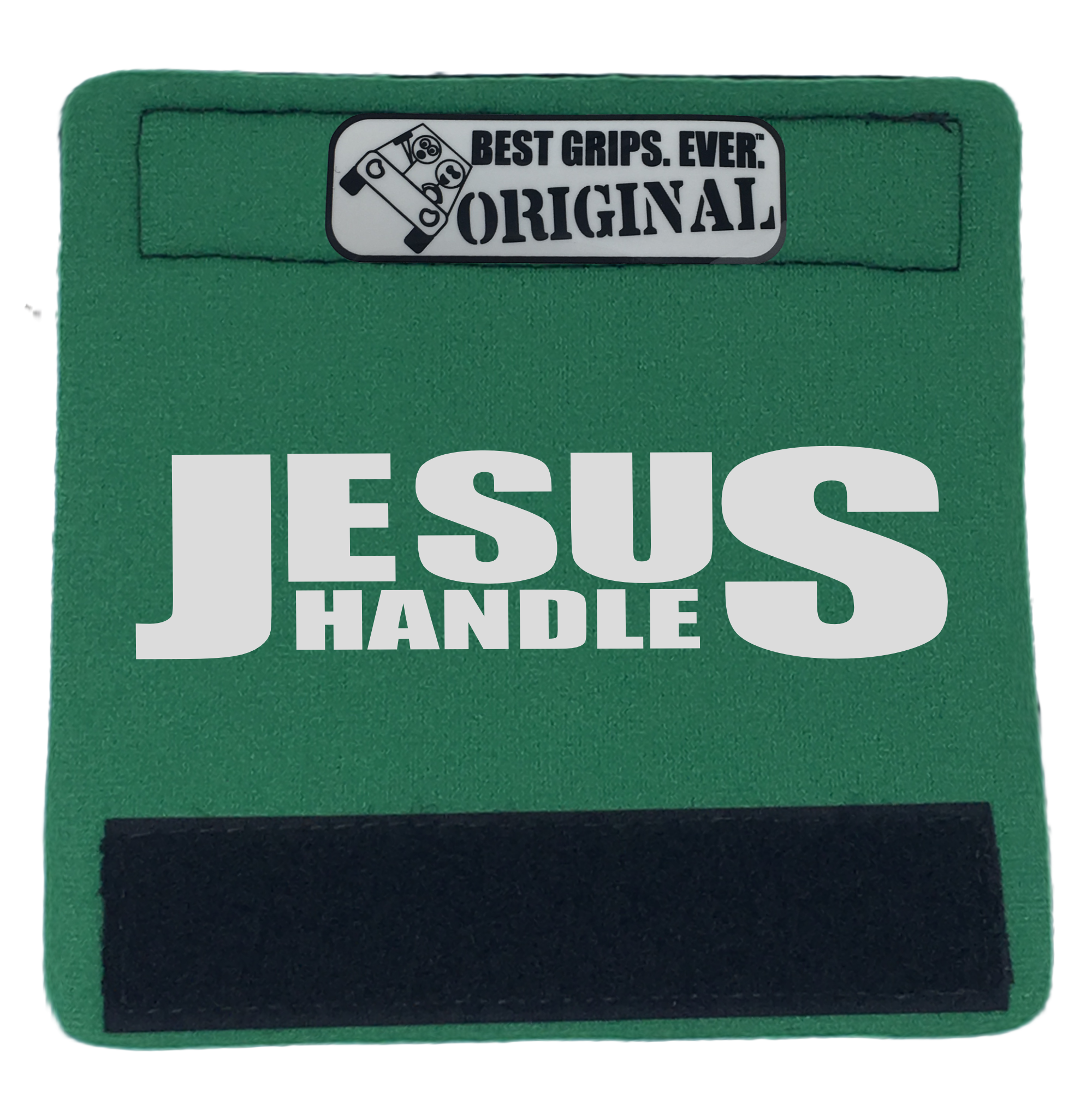 The Jesus Handle featuring smooth artwork and a soft base, designed for vehicle comfort and style.