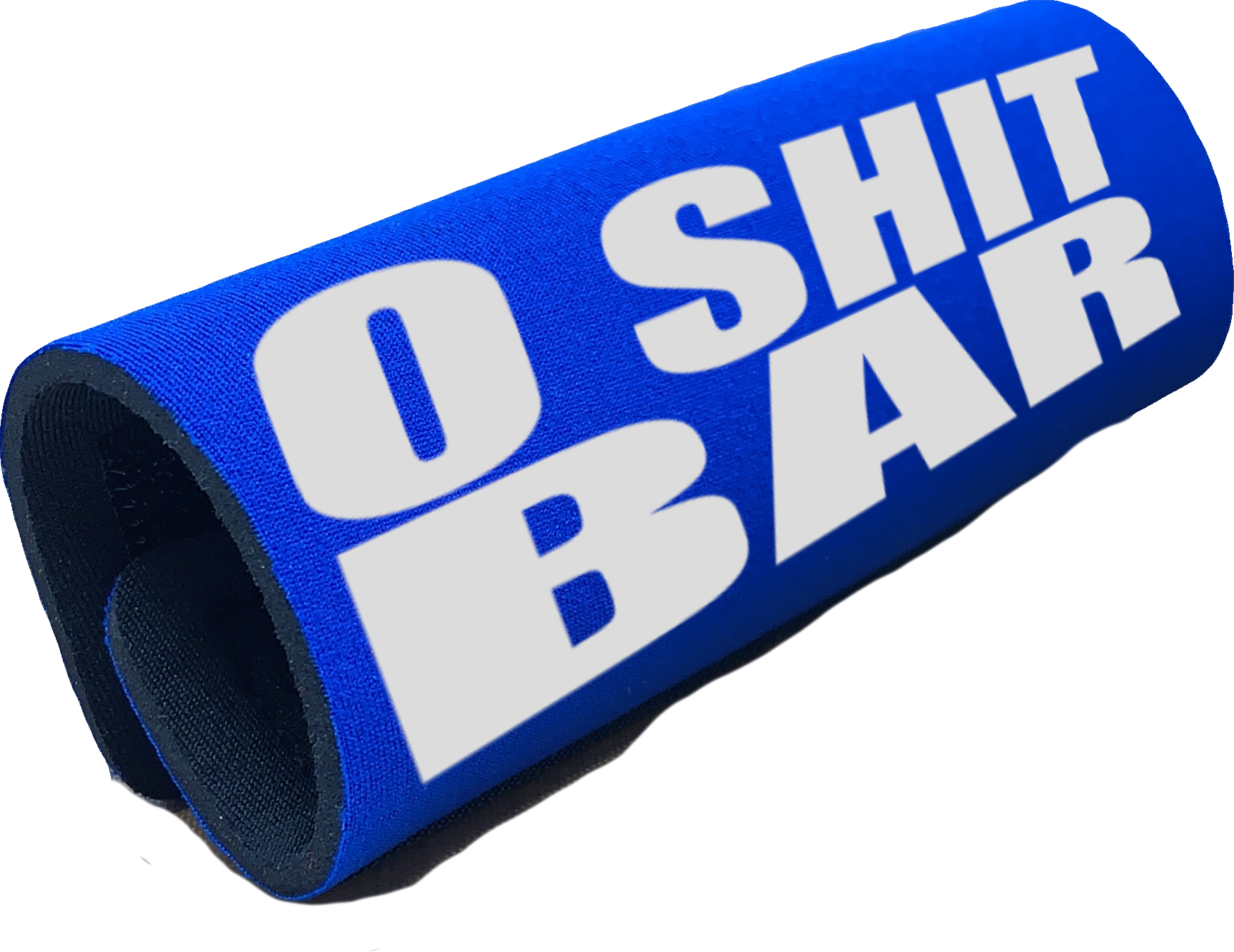 The O Shit Bar® featuring smooth artwork and a soft base, designed for comfort and style in vehicles.