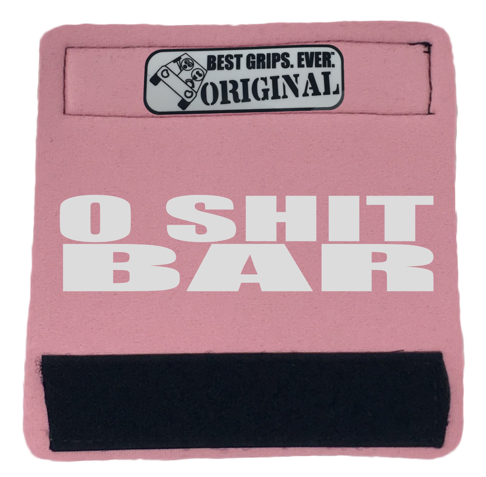 The O Shit Bar® featuring smooth artwork and a soft base, designed for comfort and style in vehicles.