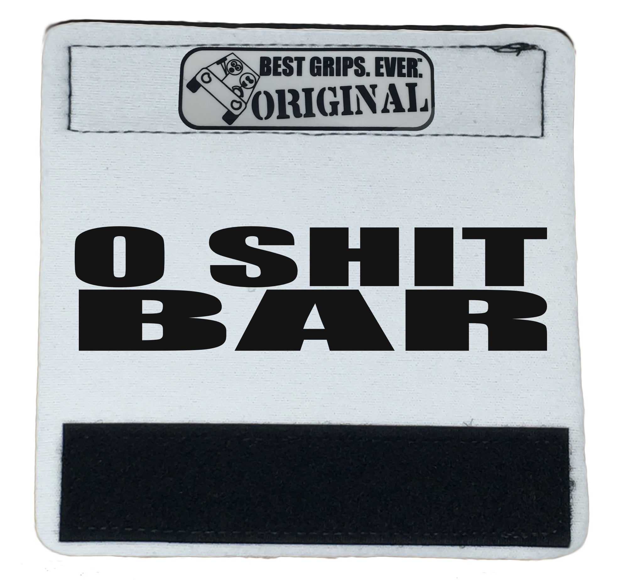 The O Shit Bar® featuring smooth artwork and a soft base, designed for comfort and style in vehicles.