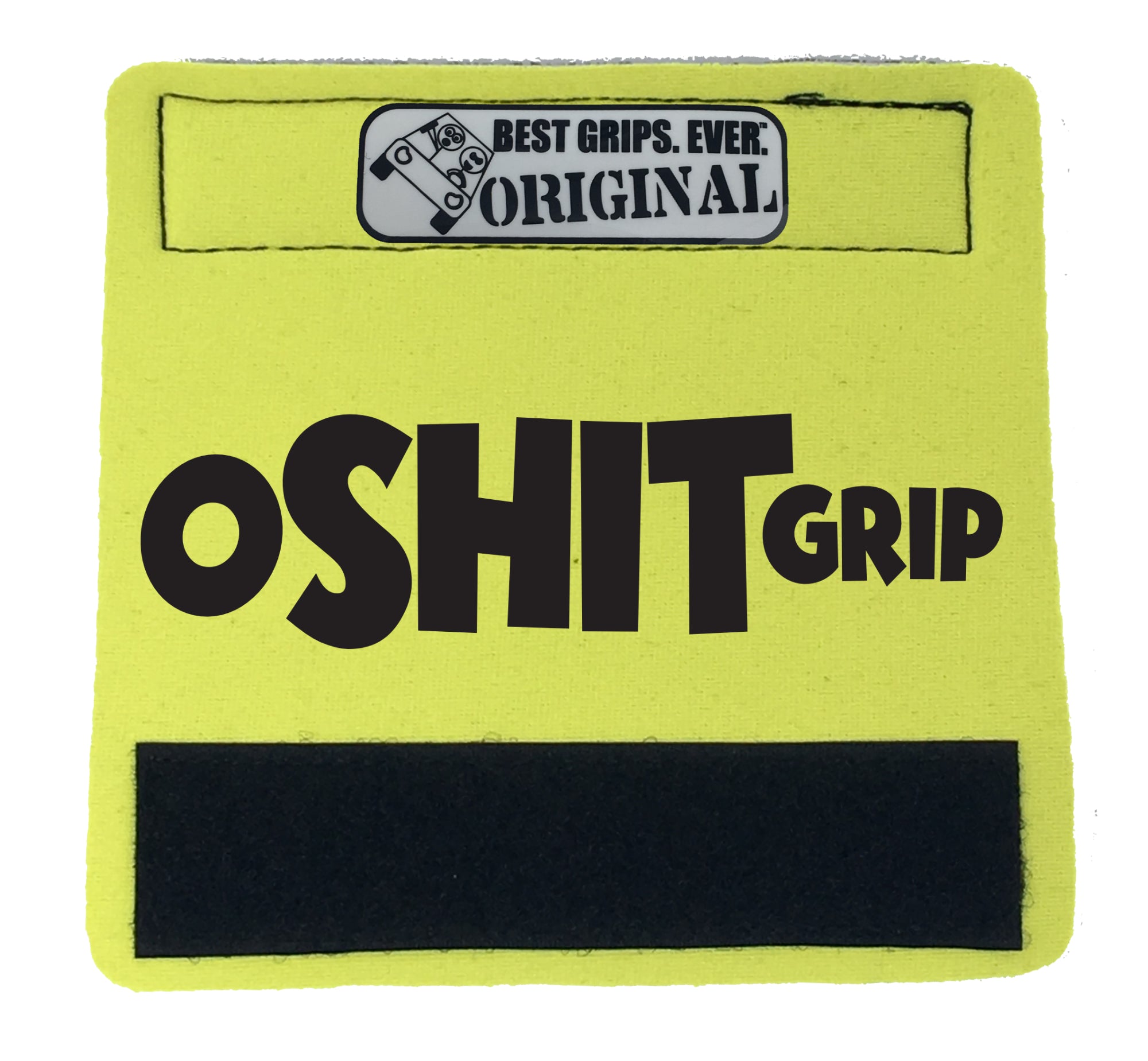 The O Shit Grip™ 2.0 featuring smooth artwork and a super-soft base, designed for vehicle interiors.