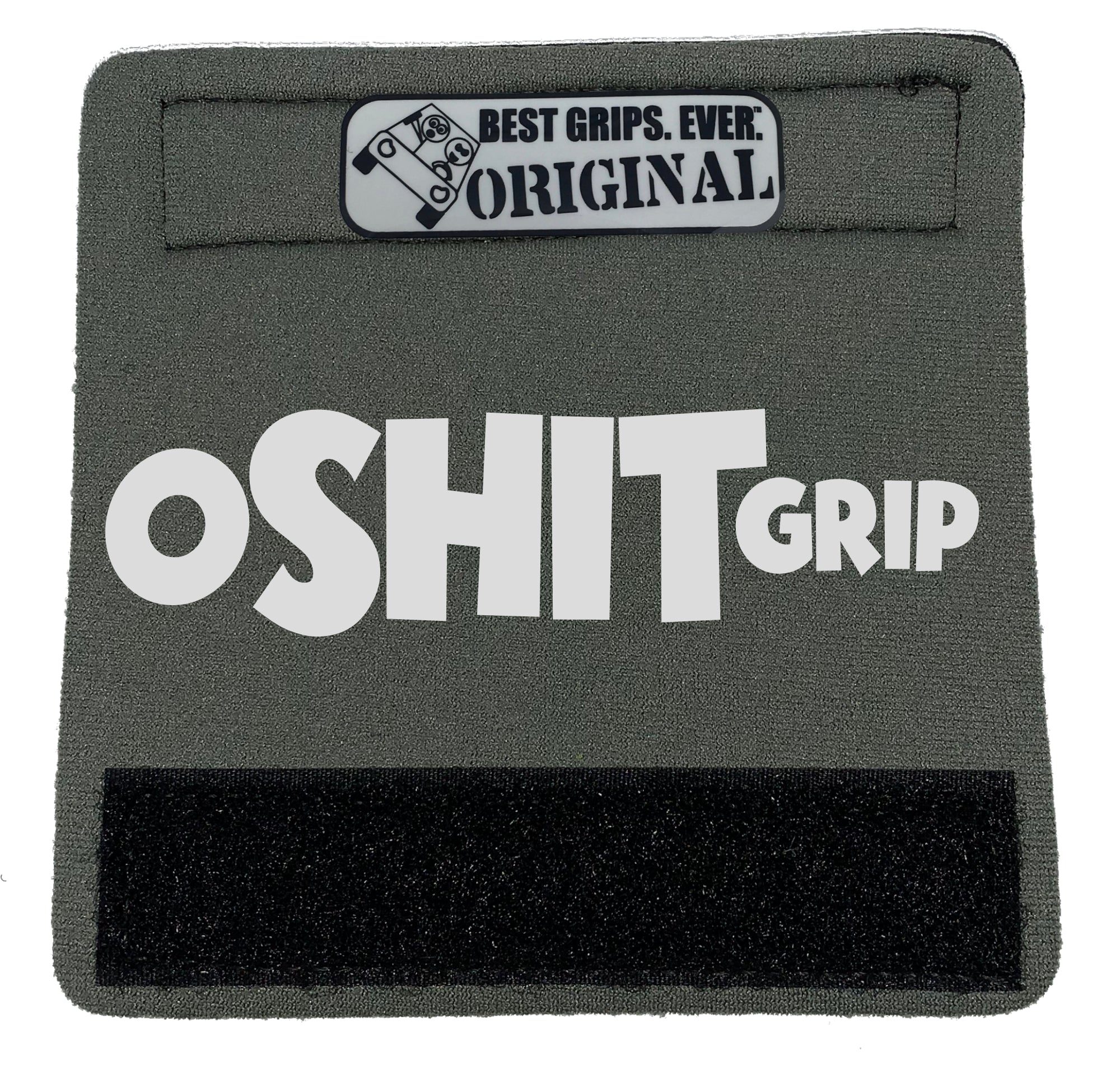 The O Shit Grip™ 2.0 featuring smooth artwork and a super-soft base, designed for vehicle interiors.