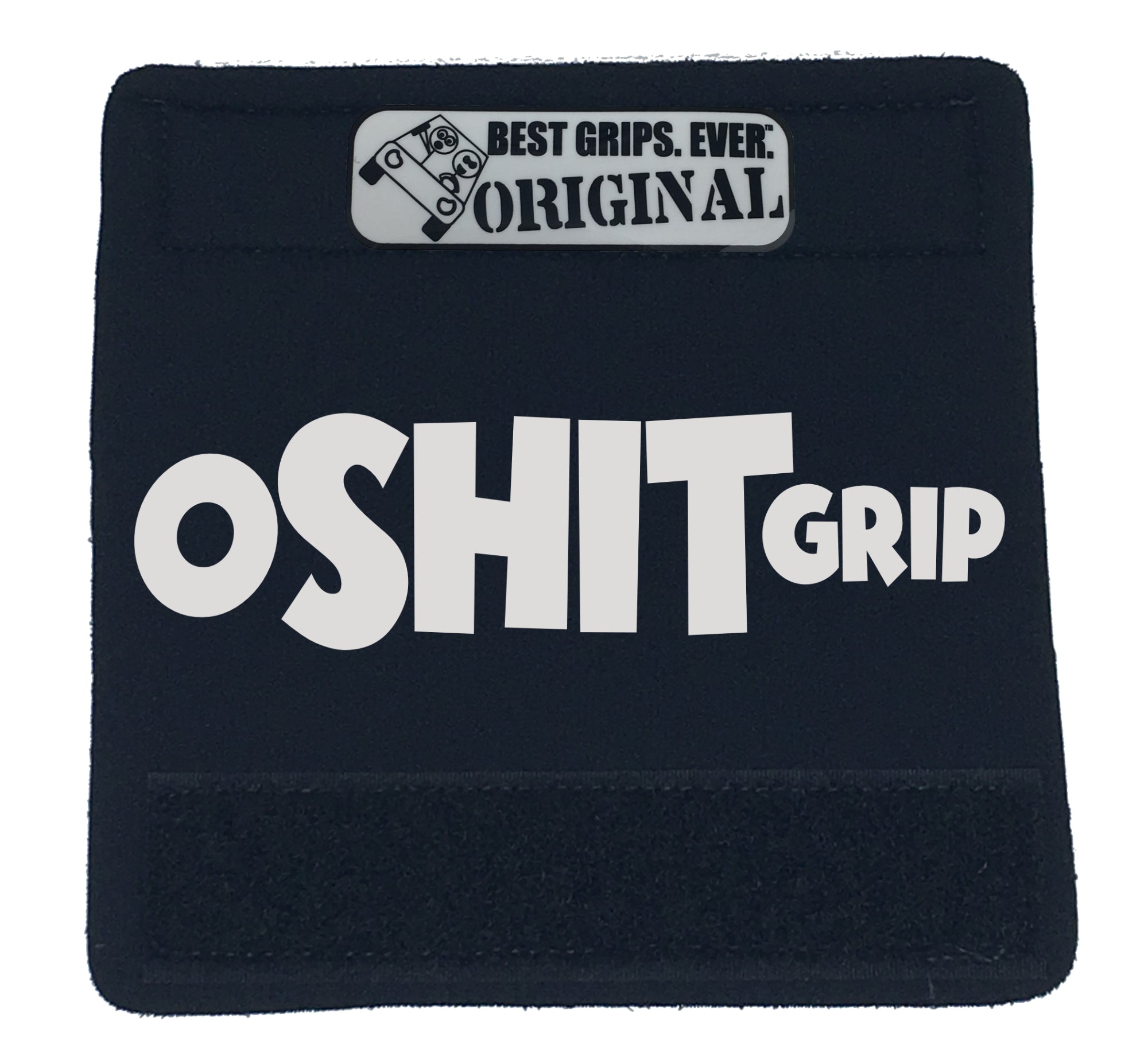 The O Shit Grip™ 2.0 featuring smooth artwork and a super-soft base, designed for vehicle interiors.