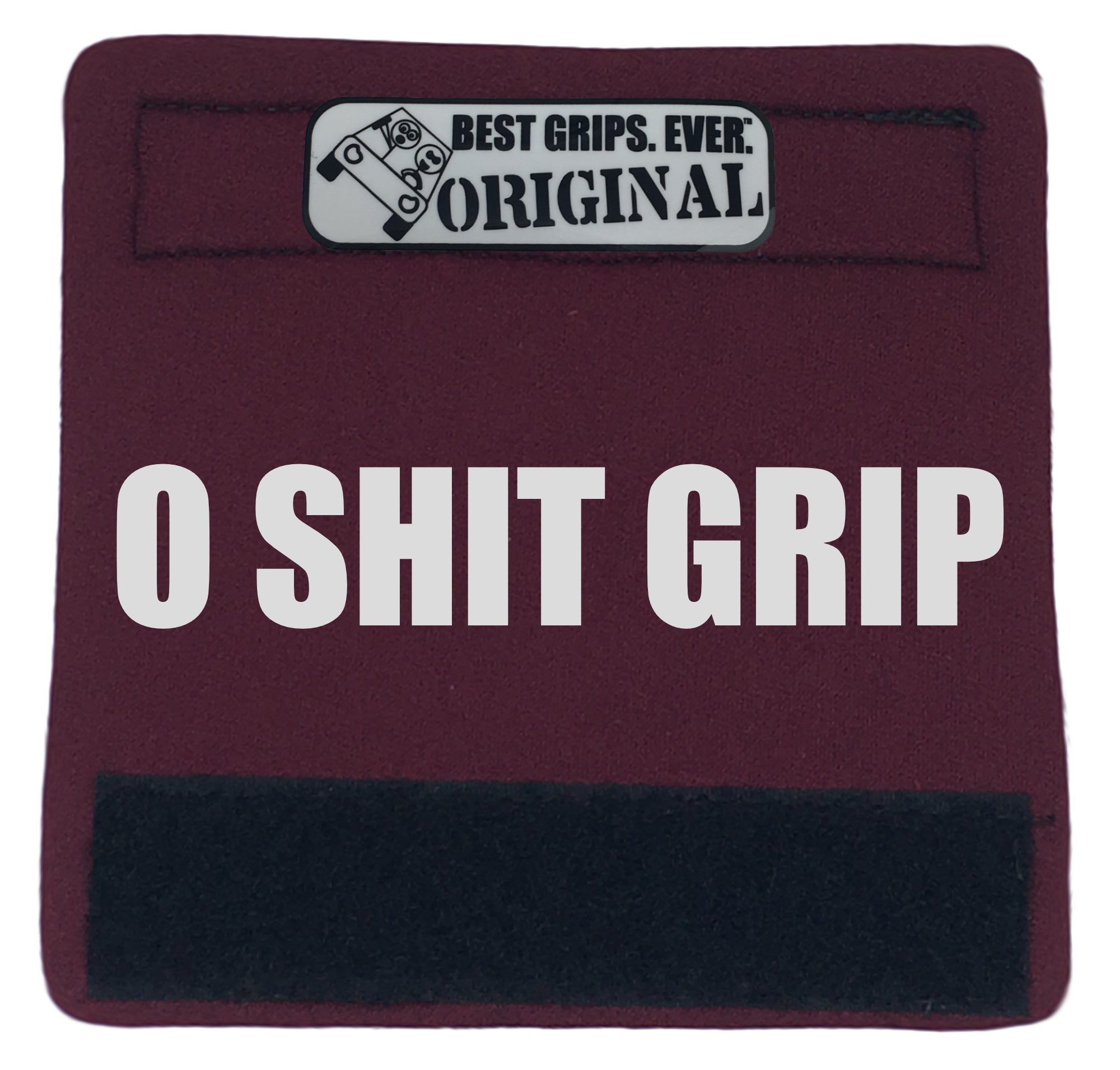 The O Shit Grip® featuring smooth artwork and a super-soft base, available in various colors for a fun vehicle accessory.